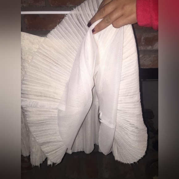 Vintage Hervé Leger Off White/White Ruffled Chiffon - Picture 3 of 9